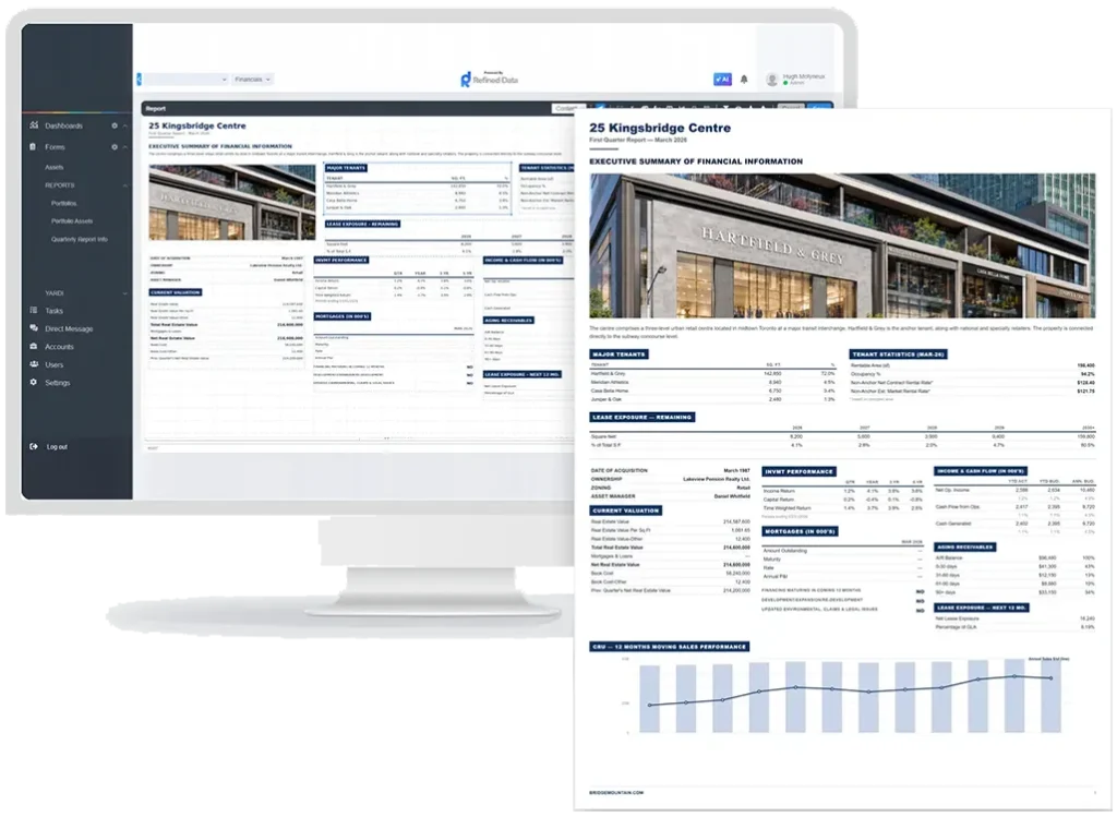Community performance report produced by Refined Data